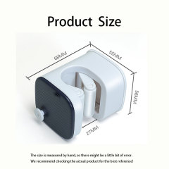 Huamili Wall-mounted Adhesive Broom Mop Holder Organizer Side-in Mop Racks for Bath & Toilet Supplies