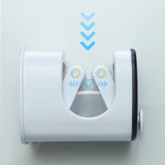 Huamili Wall-mounted Adhesive Broom Mop Holder Organizer Side-in Mop Racks for Bath & Toilet Supplies