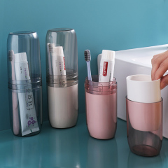 Huamili Portable Storage Cup for Travel for Toothbrush and Toothpaste Organization
