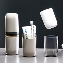 Huamili Portable Storage Cup for Travel for Toothbrush and Toothpaste Organization