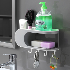 Huamili Double-Layer Soap Box With Hook Bathroom Set Soap Dish Holder for Home or Hotel
