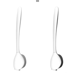 Huamili Eco-Friendly Flip-Lid Toilet Brush Durable Plastic ABS, TPR Silicone Hand Design for Bathroom Cleaning