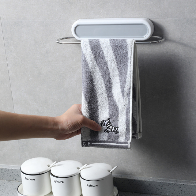 Huamili Space-Saving Wall-Mounted Towel Rack Household Storage With Practical Design