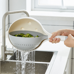 Huamili Unique Design Vegetable and Fruit Colander Eco-Friendly Drain Basket Kitchenware Tool
