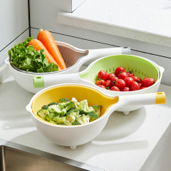 Huamili Unique Design Vegetable and Fruit Colander Eco-Friendly Drain Basket Kitchenware Tool