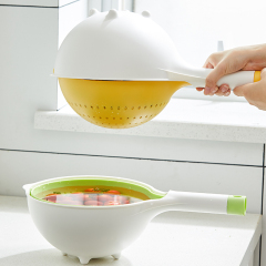 Huamili Unique Design Vegetable and Fruit Colander Eco-Friendly Drain Basket Kitchenware Tool