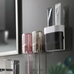 Huamili Dual Toothpaste Dispenser Plastic Holder for Home & Hotel Bathroom Organizer & Gift Idea