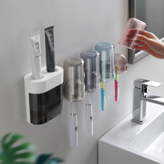Huamili Dual Toothpaste Dispenser Plastic Holder for Home & Hotel Bathroom Organizer & Gift Idea