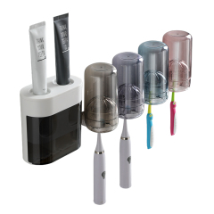 Huamili Dual Toothpaste Dispenser Plastic Holder for Home & Hotel Bathroom Organizer & Gift Idea