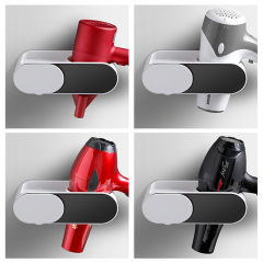 Huamili Single-Tier Hair Dryer Holder Plastic Wall-Mounted Space Saving Nice Storage for Home Hotel Bathroom OEM Design