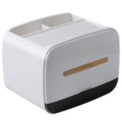 Huamili Luxury Desktop Tissue Box Unique Multi-Function Organizer Home Office Hotel School Bar Paper Elegant Napkin Holder