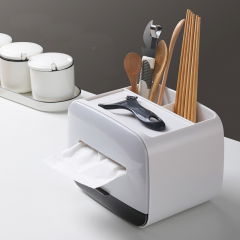 Huamili Luxury Desktop Tissue Box Unique Multi-Function Organizer Home Office Hotel School Bar Paper Elegant Napkin Holder