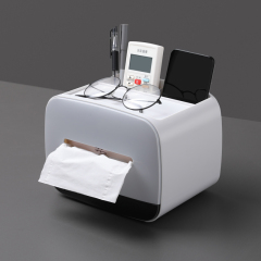 Huamili Luxury Desktop Tissue Box Unique Multi-Function Organizer Home Office Hotel School Bar Paper Elegant Napkin Holder