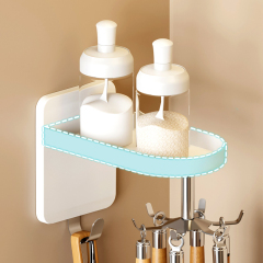 Huamili Creative Load-Bearing Multifunctional Kitchen Tool Rack Rotating Round Tools Hook for Daily Storage