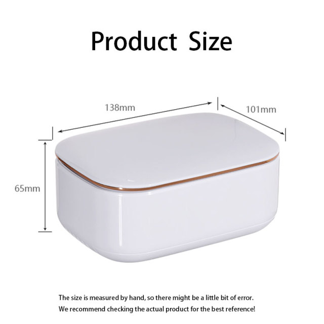 Wholesale Wall Mounted No Drilling Multifunctional Soap Box Household Storage Rack with Flip Cover Artifact for Bathroom