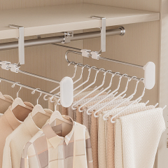 Huamili New Function Retractable Pants Rack ABS Stainless Steel for Home Closet