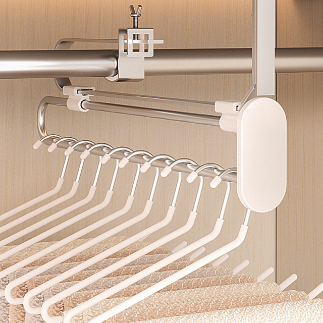 Huamili New Function Retractable Pants Rack ABS Stainless Steel for Home Closet