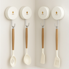 Huamili Creative ABS Aluminum Wall Mounted Rotate Sucker Hook Novelty Daily Use Novelty Hooks