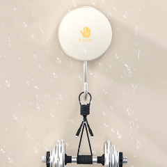 Huamili Creative ABS Aluminum Wall Mounted Rotate Sucker Hook Novelty Daily Use Novelty Hooks