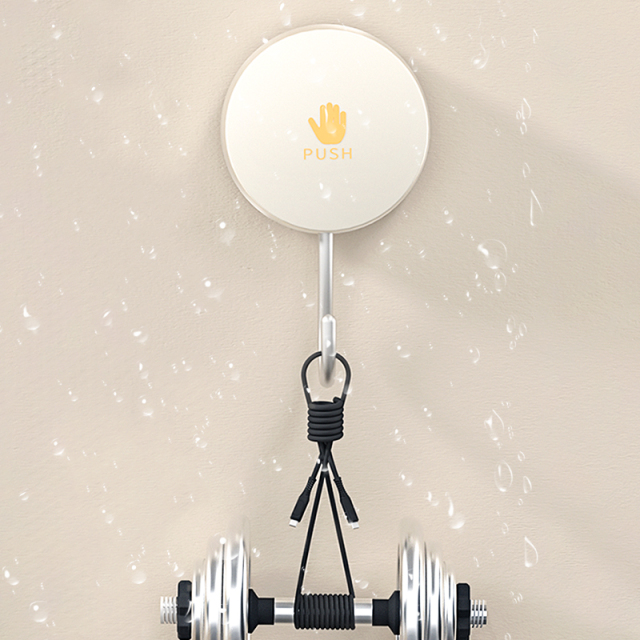 Huamili Creative ABS Aluminum Wall Mounted Rotate Sucker Hook Novelty Daily Use Novelty Hooks