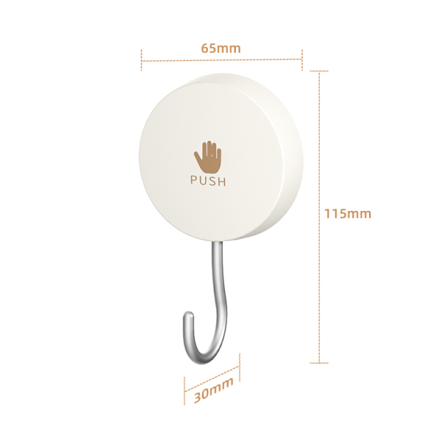 Huamili Creative ABS Aluminum Wall Mounted Rotate Sucker Hook Novelty Daily Use Novelty Hooks