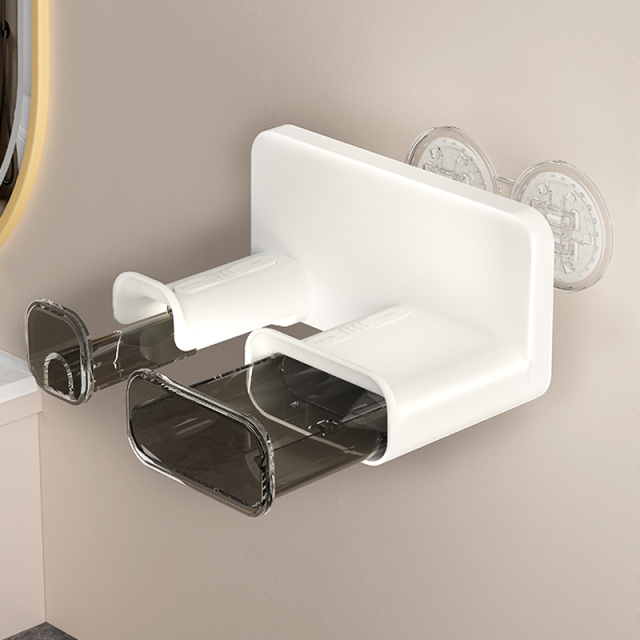 Huamili PS Silicone Hair Dryer and Cotton Swab Storage Rack New Trending Daily Use Silicone Holder & Racks