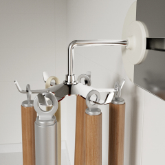 Huamili Latest Design Adhesive Sliding Row Hooks-Standard ABS Aluminum Stainless Steel for Storage and Organization