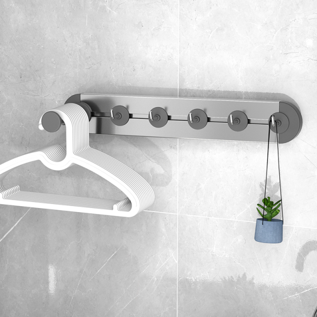 Huamili Latest Design Adhesive Sliding Row Hooks-Standard ABS Aluminum Stainless Steel for Storage and Organization
