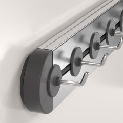 Huamili Latest Design Adhesive Sliding Row Hooks-Standard ABS Aluminum Stainless Steel for Storage and Organization