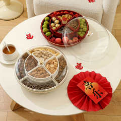Huamili Modern Design Style Rotating Snack Division Plate Flexible Functional Design