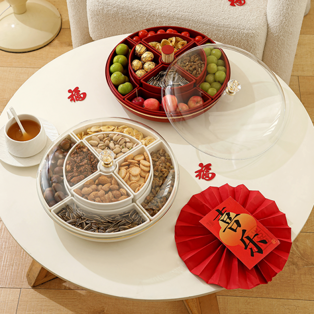 Huamili Modern Design Style Rotating Snack Division Plate Flexible Functional Design
