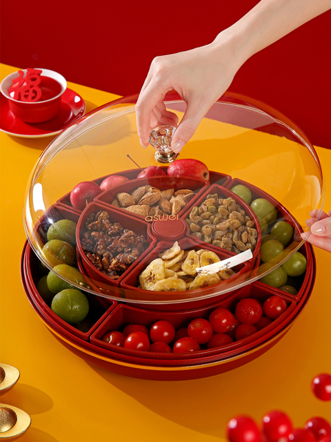 Huamili Modern Design Style Rotating Snack Division Plate Flexible Functional Design