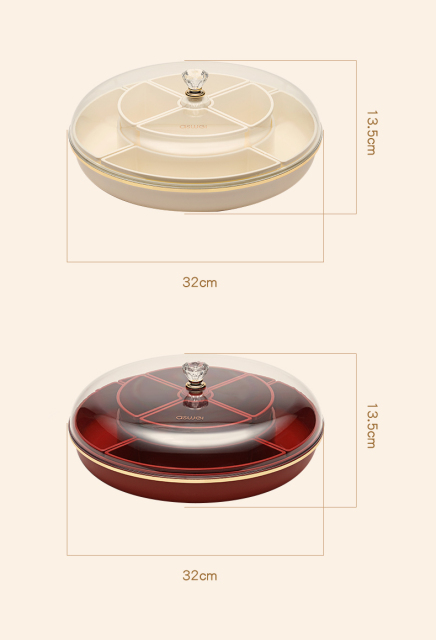 Huamili Modern Design Style Rotating Snack Division Plate Flexible Functional Design