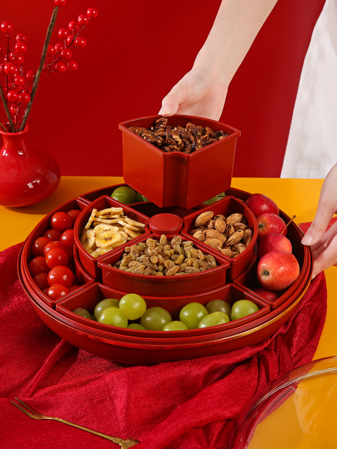 Huamili Modern Design Style Rotating Snack Division Plate Flexible Functional Design