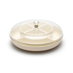 Huamili Modern Design Style Rotating Snack Division Plate Flexible Functional Design