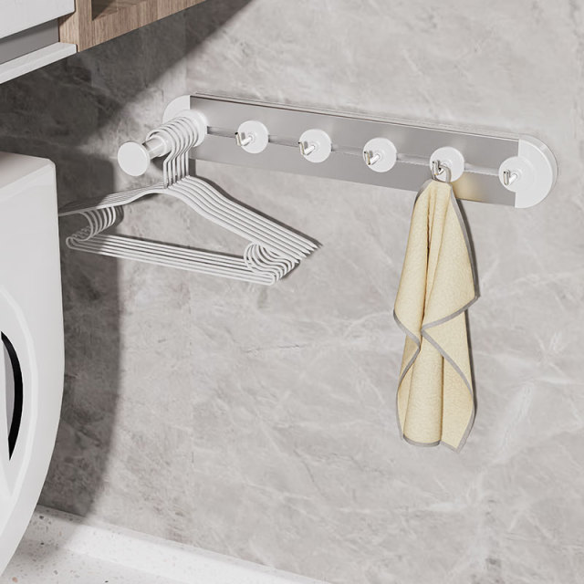 Huamili Latest Design Adhesive Sliding Row Hooks-Standard ABS Aluminum Stainless Steel for Storage and Organization