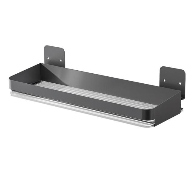 Huamili 304 Stainless Steel Wall-Mounted Drill-Free Detachable Shelf PET Acrylic for Home Bathroom Kitchen