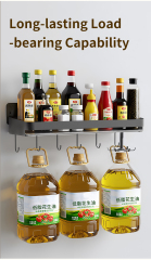 Huamili 304 Stainless Steel Wall-Mounted Drill-Free Detachable Shelf PET Acrylic for Home Bathroom Kitchen