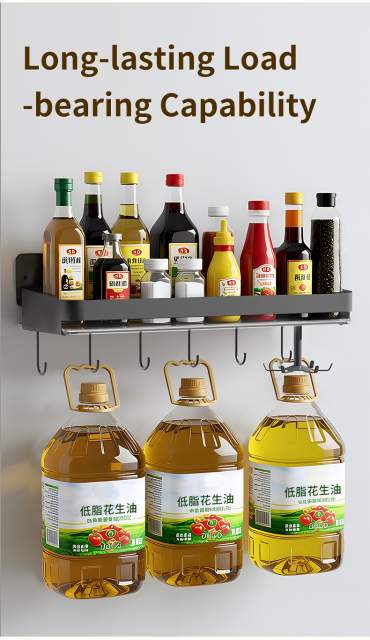 Huamili 304 Stainless Steel Wall-Mounted Drill-Free Detachable Shelf PET Acrylic for Home Bathroom Kitchen