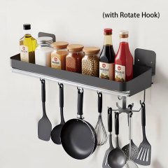 Huamili 304 Stainless Steel Wall-Mounted Drill-Free Detachable Shelf PET Acrylic for Home Bathroom Kitchen