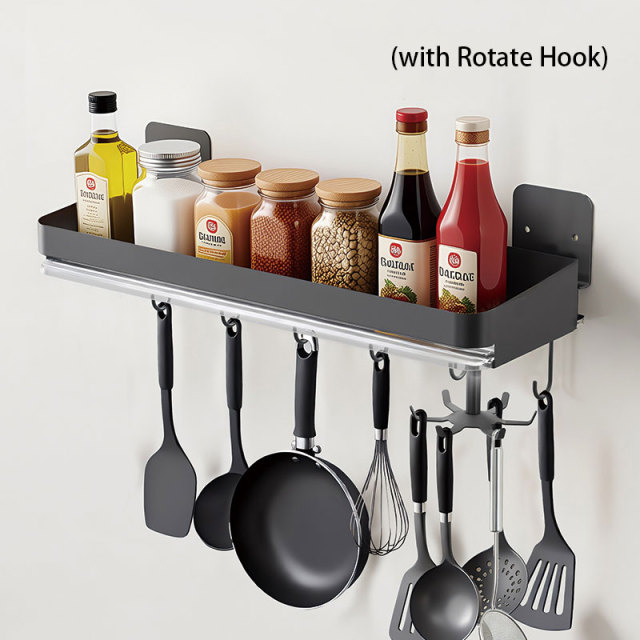 Huamili 304 Stainless Steel Wall-Mounted Drill-Free Detachable Shelf PET Acrylic for Home Bathroom Kitchen