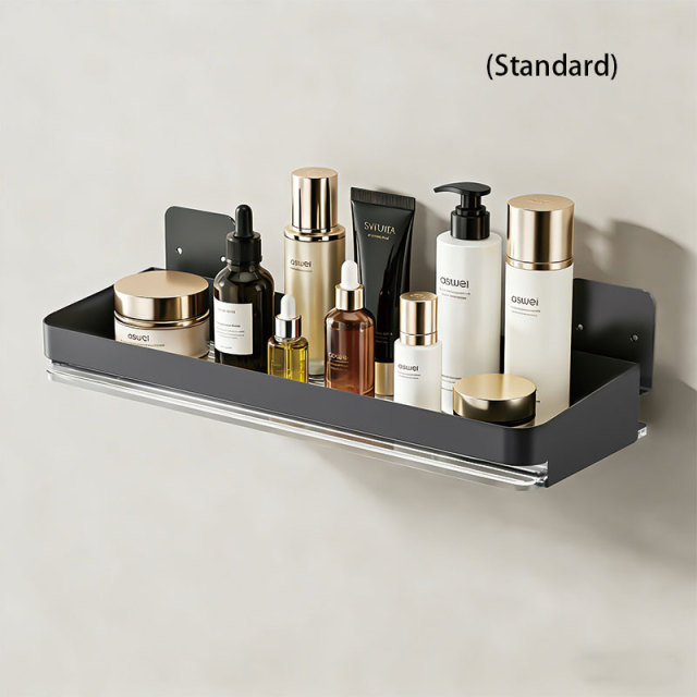 Huamili 304 Stainless Steel Wall-Mounted Drill-Free Detachable Shelf PET Acrylic for Home Bathroom Kitchen