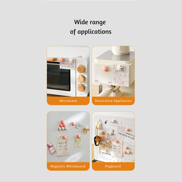 Huamili Strong Magnetic Backing Cute Mini Size Silicone Fridge Magnet with Eco-friendly Material