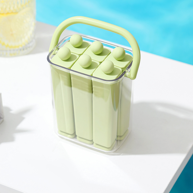 Huamili Large Portable Cube Ice Mold with PP PET Food-grade Silicone for Freezer Use-Reusable & Eco-Friendly