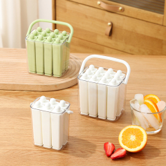 Huamili Large Portable Cube Ice Mold with PP PET Food-grade Silicone for Freezer Use-Reusable & Eco-Friendly