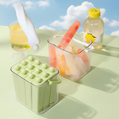 Huamili Large Portable Cube Ice Mold with PP PET Food-grade Silicone for Freezer Use-Reusable & Eco-Friendly