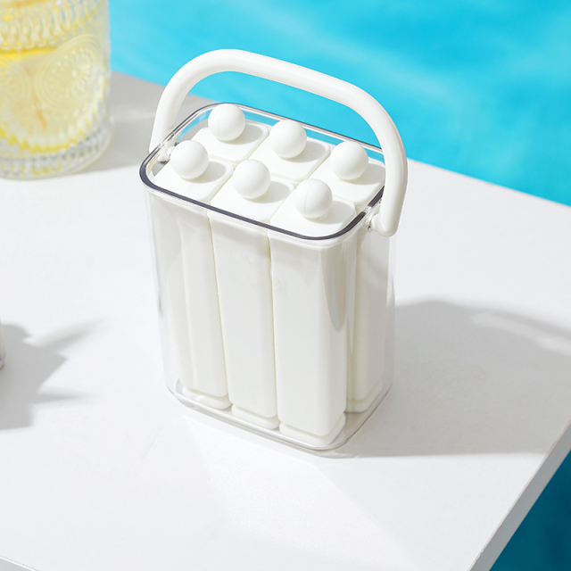 Huamili Large Portable Cube Ice Mold with PP PET Food-grade Silicone for Freezer Use-Reusable & Eco-Friendly