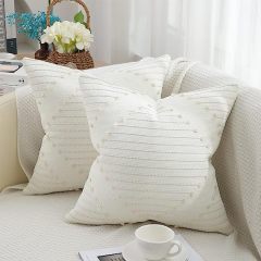 Boho Throw Pillow Covers -Beige