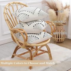 Boho Throw Pillow Covers-Navy Blue