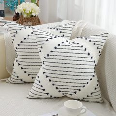 Boho Throw Pillow Covers-Navy Blue